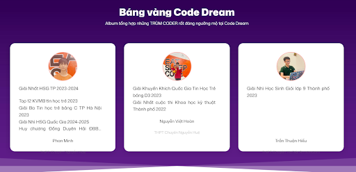 Bảng vàng Code Dream
