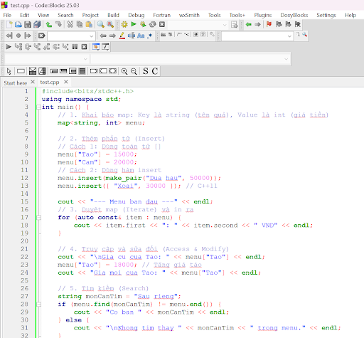 Các thao tác cơ bản của “map” trong C++ 