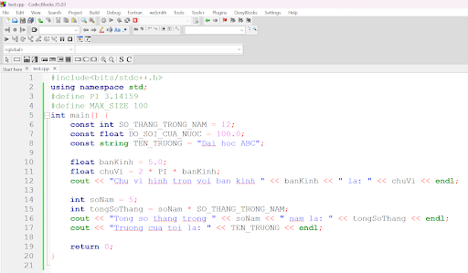 Câu lệnh trong C++