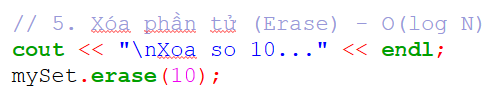 Hình ảnh minh họa xóa phần tử khỏi set