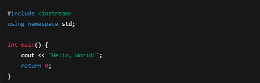 Code Hello World C++ cơ bản 