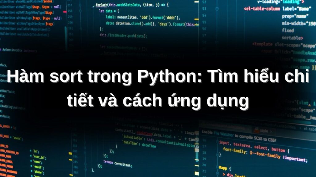 Cú pháp và cách sử dụng hàm sort() trong Python